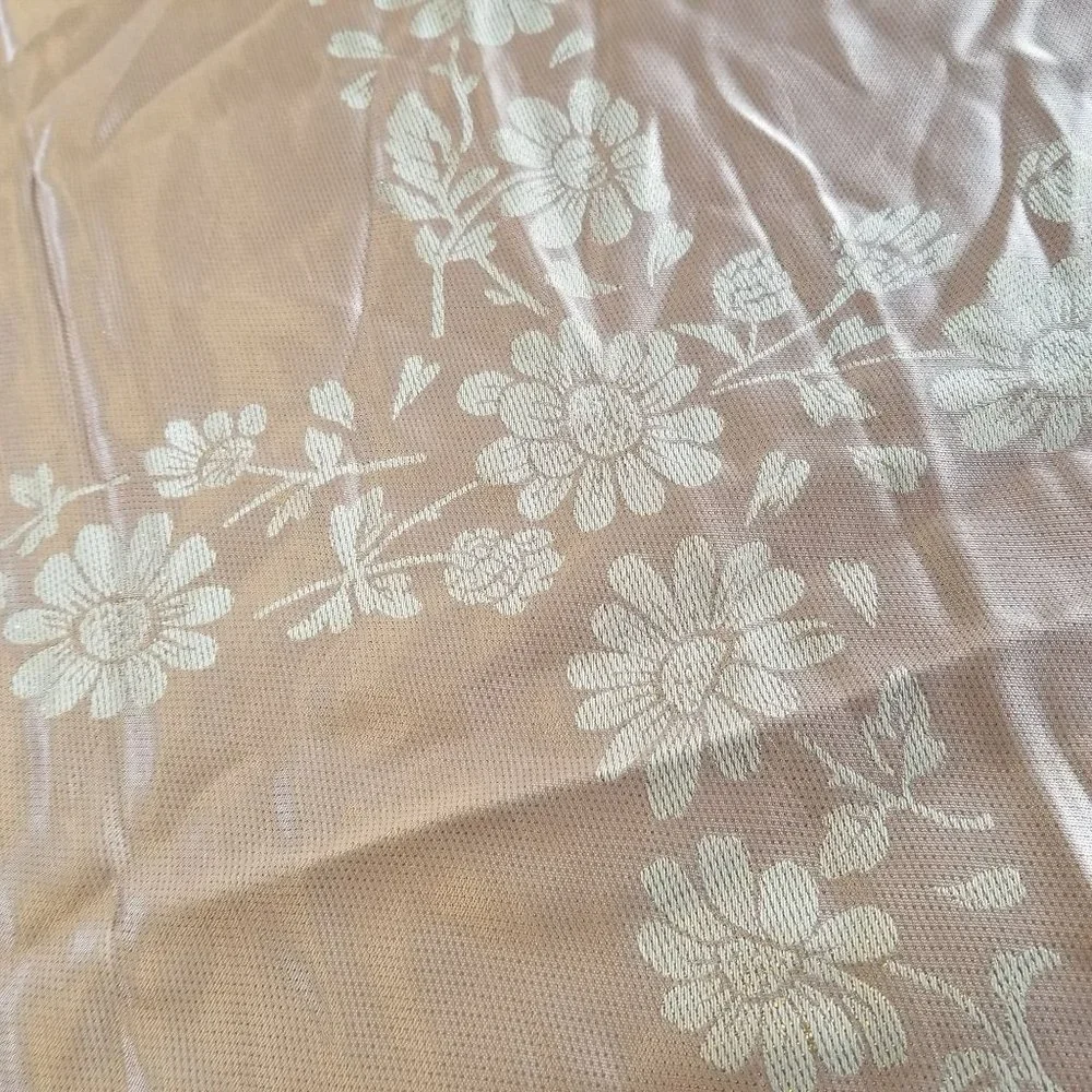 Pink Silver Floral Rectangle Tablecloth Linen Cloth Cover 82